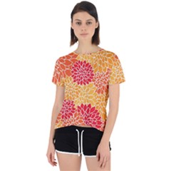 Background Colorful Floral Open Back Sport Tee by artworkshop