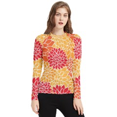 Background Colorful Floral Women s Long Sleeve Rash Guard by artworkshop