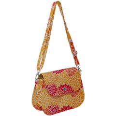 Background Colorful Floral Saddle Handbag by artworkshop