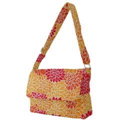 Background Colorful Floral Full Print Messenger Bag (l) by artworkshop