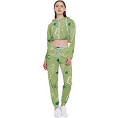 Angel Artwork Ball Christmas  Cropped Zip Up Lounge Set by artworkshop