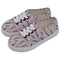 Floral Branches Plant Drawing Kids  Classic Low Top Sneakers by artworkshop