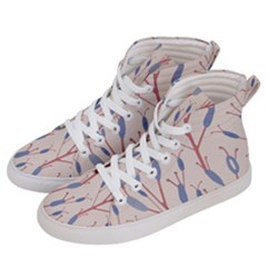 Floral Branches Plant Drawing Women s Hi-top Skate Sneakers by artworkshop