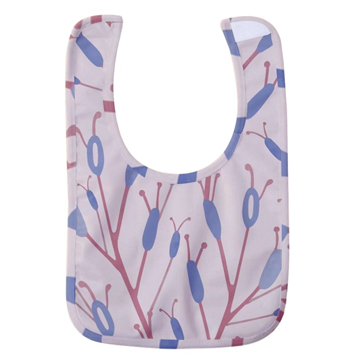 Floral Branches Plant Drawing Baby Bib