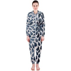 Abstract Flower Petals Hooded Jumpsuit (ladies) by artworkshop