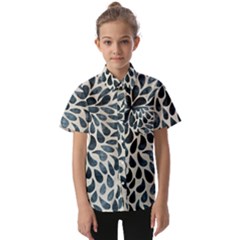 Abstract Flower Petals Kids  Short Sleeve Shirt by artworkshop