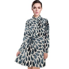 Abstract Flower Petals Long Sleeve Chiffon Shirt Dress by artworkshop