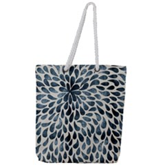 Abstract Flower Petals Full Print Rope Handle Tote (large)