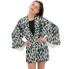 Abstract Flower Petals Long Sleeve Kimono by artworkshop