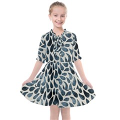 Abstract Flower Petals Kids  All Frills Chiffon Dress by artworkshop