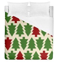  Christmas Trees Holiday Duvet Cover (queen Size) by artworkshop