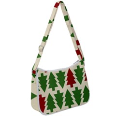  Christmas Trees Holiday Zip Up Shoulder Bag by artworkshop