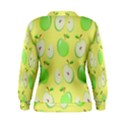 Apple Pattern Green Yellow Women s Sweatshirt View2