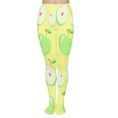 Apple Pattern Green Yellow Tights by artworkshop