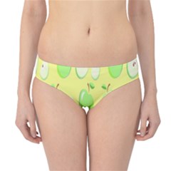 Apple Pattern Green Yellow Hipster Bikini Bottoms by artworkshop