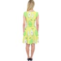 Apple Pattern Green Yellow Capsleeve Midi Dress View2