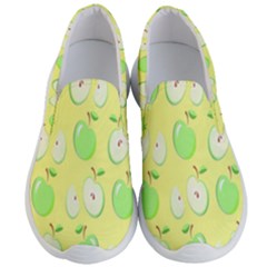 Apple Pattern Green Yellow Men s Lightweight Slip Ons by artworkshop