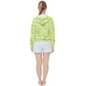 Apple Pattern Green Yellow Women s Tie Up Sweat View2