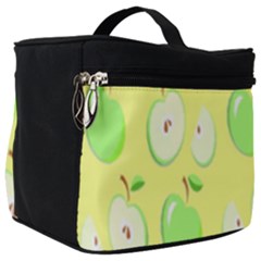 Apple Pattern Green Yellow Make Up Travel Bag (big) by artworkshop