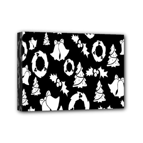  Card Christmas Decembera Mini Canvas 7  X 5  (stretched) by artworkshop