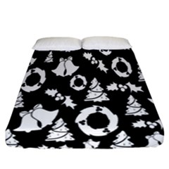  Card Christmas Decembera Fitted Sheet (california King Size) by artworkshop