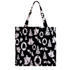  Card Christmas Decembera Zipper Grocery Tote Bag