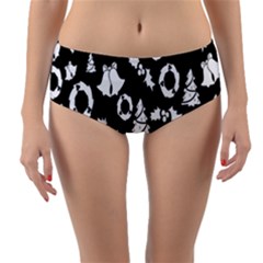  Card Christmas Decembera Reversible Mid-waist Bikini Bottoms by artworkshop