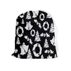  Card Christmas Decembera Drawstring Pouch (xl) by artworkshop