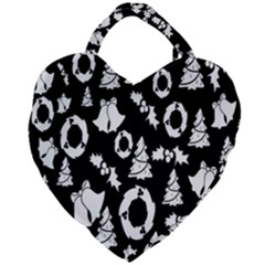  Card Christmas Decembera Giant Heart Shaped Tote by artworkshop