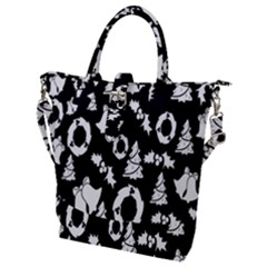  Card Christmas Decembera Buckle Top Tote Bag by artworkshop