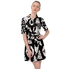  Card Christmas Decembera Belted Shirt Dress by artworkshop