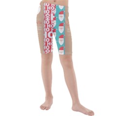  Christmas Claus Continuous Kids  Mid Length Swim Shorts by artworkshop