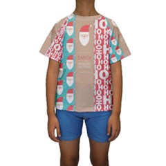  Christmas Claus Continuous Kids  Short Sleeve Swimwear by artworkshop