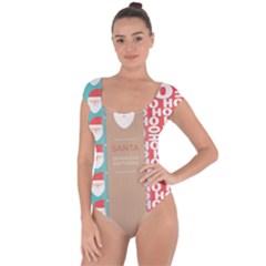  Christmas Claus Continuous Short Sleeve Leotard  by artworkshop