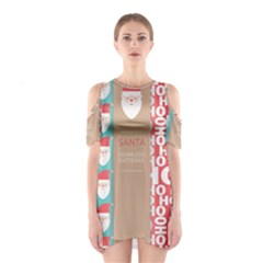  Christmas Claus Continuous Shoulder Cutout One Piece Dress by artworkshop