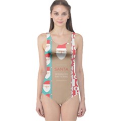  Christmas Claus Continuous One Piece Swimsuit by artworkshop