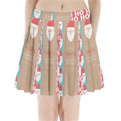  Christmas Claus Continuous Pleated Mini Skirt by artworkshop