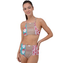  Christmas Claus Continuous High Waist Tankini Set by artworkshop