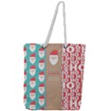  Christmas Claus Continuous Full Print Rope Handle Tote (Large) View1