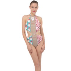  Christmas Claus Continuous Halter Side Cut Swimsuit by artworkshop