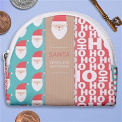  Christmas Claus Continuous Horseshoe Style Canvas Pouch by artworkshop