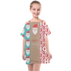  Christmas Claus Continuous Kids  One Piece Chiffon Dress by artworkshop