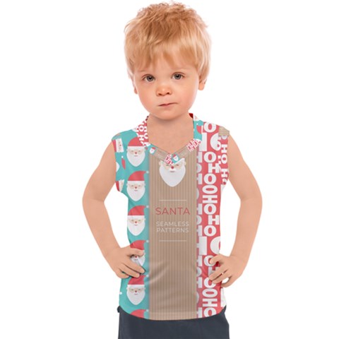  Christmas Claus Continuous Kids  Sport Tank Top by artworkshop