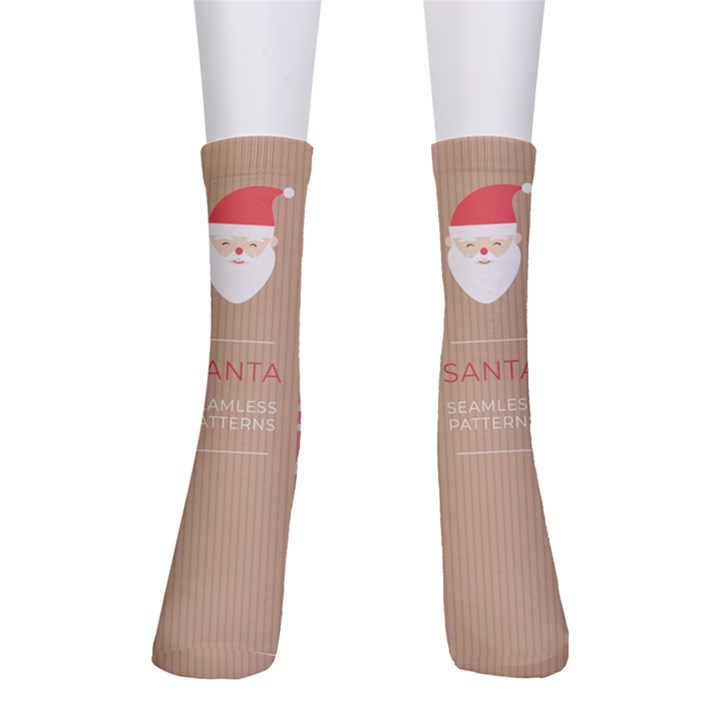  Christmas Claus Continuous Crew Socks