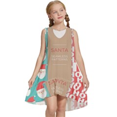  Christmas Claus Continuous Kids  Frill Swing Dress by artworkshop