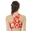 Orange Background Card Christmas  Sports Bra with Border View2