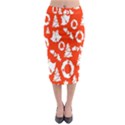 Orange Background Card Christmas  Midi Pencil Skirt View1