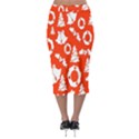 Orange Background Card Christmas  Midi Pencil Skirt View2