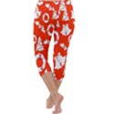 Orange Background Card Christmas  Capri Yoga Leggings View4