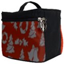 Orange Background Card Christmas  Make Up Travel Bag (Big) View2